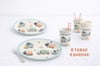 Taşıtlar Temalı Retro Tabak Bardak Set 8 er adet