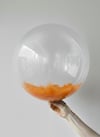 Turuncu Tüylü Şeffaf Balon