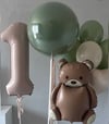 YEŞİL RETRO AYI FOLYO BALON KONSEPT