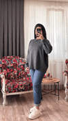 Antrasit Oversize Kazak