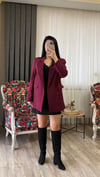 Bordo Blazer Ceket