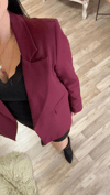 Bordo Blazer Ceket