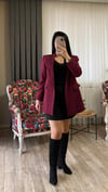 Bordo Blazer Ceket