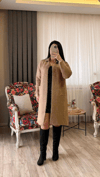 Kahve Şardonlu Hırka 