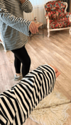 Kolları Volanlı Çizgili Basic Bluz