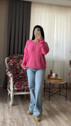 Pembe Merserize Bluz