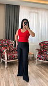 Siyah Desenli Zr Pantolon