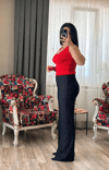 Siyah Desenli Zr Pantolon