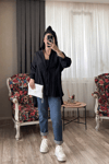 Siyah Salaş Gömlek