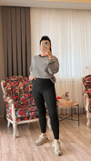 Siyah Şardonlu Tayt 