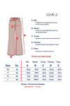 Çift Düğmeli Yüksek Bel Yırtmaç Detaylı Wide Leg Jean Pantolon – Mavi