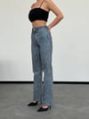 Desenli Yüksek Bel Denim