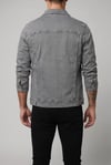 Erkek Bloklu Cep Detaylı Slim Fit Jean Ceket Gömlek