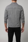 Erkek Bloklu Cep Detaylı Slim Fit Jean Ceket Gömlek