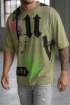 Erkek Oversize Grafik Baskılı Bisiklet Yaka Streetwear Tişört