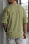 Erkek Oversize Grafik Baskılı Bisiklet Yaka Streetwear Tişört