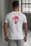 Erkek Sırtı Yazılı ve Alien Desenli Bisiklet Yaka Streetwear Tişört