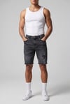 Erkek Yırtık Detaylı Püsküllü Paça Slim Fit Kot Şort