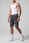 Erkek Yırtık Detaylı Püsküllü Paça Slim Fit Kot Şort