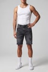 Erkek Yırtık Detaylı Püsküllü Paça Slim Fit Kot Şort