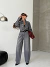 Gri Denim Geniş Paça Tulum