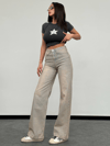 HerTon Geniş Paça Dirty Wash Jean