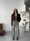 HerTon Kadın Baggy Jean Pantolon - Geniş Paça %100 Pamuk Normal Bel Salaş Denim