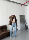 HerTon Kadın Yüksek Bel Açık Mavi Wide Leg Jean Pantolon – Bol Paça, Vintage Yıkamalı, %98 Pamuk Cotton