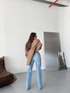 HerTon Kadın Yüksek Bel Açık Mavi Wide Leg Jean Pantolon – Bol Paça, Vintage Yıkamalı, %98 Pamuk Cotton