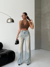 HerTon Kadın Yüksek Bel Bol Paça %100 Pamuk Jean Pantolon – Modern ve Zamansız Denim