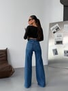 HerTon Kadın Yüksek Bel Wide Leg Jean Pantolon – Bol Paça Modern Kesim Denim