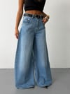 Kadın Baggy Denim Pantolon Yırtıklı Salaş Kesim Kot Pantolon