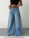 Kadın Baggy Denim Pantolon Yırtıklı Salaş Kesim Kot Pantolon