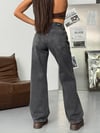 Kadın Bol Paça Denim Pantolon