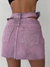 Kadın Cut-Out Detaylı Kemerli Jean Mini Etek - Tasarım Denim Etek