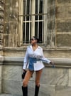 Kadın Denim Bel Kemeri - %100 Pamuklu Jean Korse Kemer