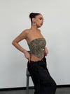 Kadın Denim Bustiyer - Korse Kesim Straplez Top