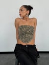 Kadın Denim Bustiyer - Korse Kesim Straplez Top