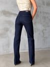 Kadın High Waist Relaxed Fit Düz Kesim Pamuklu Jean Pantolon