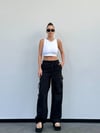 Kadın Kargo Cepli Lastik Bel Oversize Paraşüt Pantolon