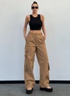 Kadın Kargo Cepli Lastik Bel Oversize Paraşüt Pantolon