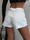 Kadın Katlama Bel Detaylı Mini Jean Şort