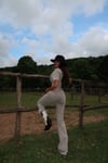 Kadın Kısa Kollu İspanyol Paça Denim Tulum