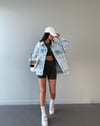 Kadın Oversize Denim Gömlek Ceket