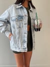 Kadın Oversize Denim Gömlek Ceket