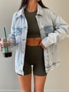 Kadın Oversize Denim Gömlek Ceket