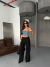 Kadın Straplez Denim Büstiyer %100 Pamuk