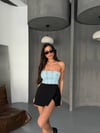 Kadın Straplez Denim Büstiyer %100 Pamuk