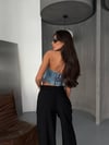 Kadın Straplez Denim Büstiyer %100 Pamuk