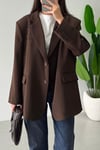 Kadın Vatkalı Oversize Maskulen Blazer Ceket